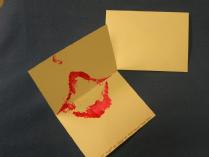 Kisses from Edie Set of 4 Notecards Decorated by "Edie" African Elephant