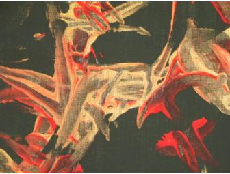 Tapestry Painting by 'George' Chimpanzee on Canvas