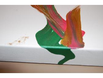 Edie and Jana Elephants 'Duet with Blue' Painting