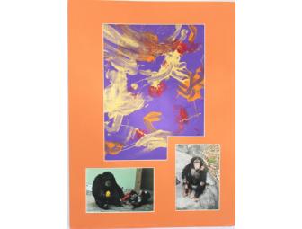 'Buddies Tag Teaming' Painting by 'Lu' and 'George', African Chimpanzees