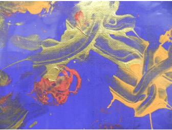 'Buddies Tag Teaming' Painting by 'Lu' and 'George', African Chimpanzees