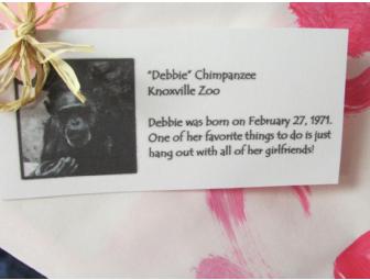 Gift Set: Hanging Ceramic Plate by Meerkat Mob, and Gift Bag by 'Debbie' Chimpanzee