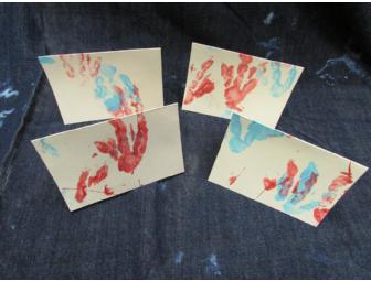 Set of 4 Notecards decorated by 'Marley' and 'Jello', African Penguins