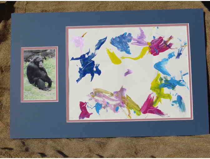 Lu's Canvas Painting by 'Lu ' African Chimpanzee