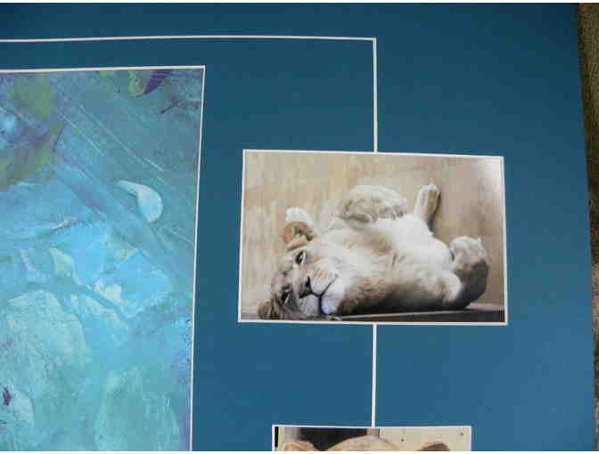 Monet's Pond Painting by 'Elsa & Zarina' African Lions