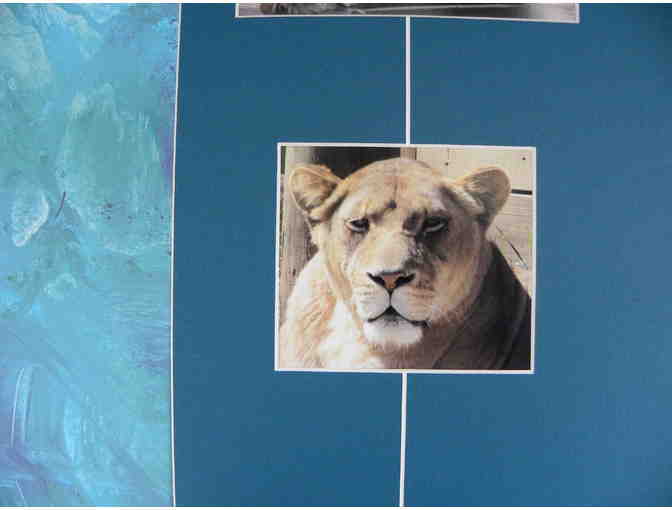 Monet's Pond Painting by 'Elsa & Zarina' African Lions