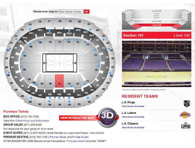 JW MARRIOTT LOS ANGELES L.A. LIVE - BOX SUITE EXPERIENCE AT STAPLES CENTER FOR 12 PPL