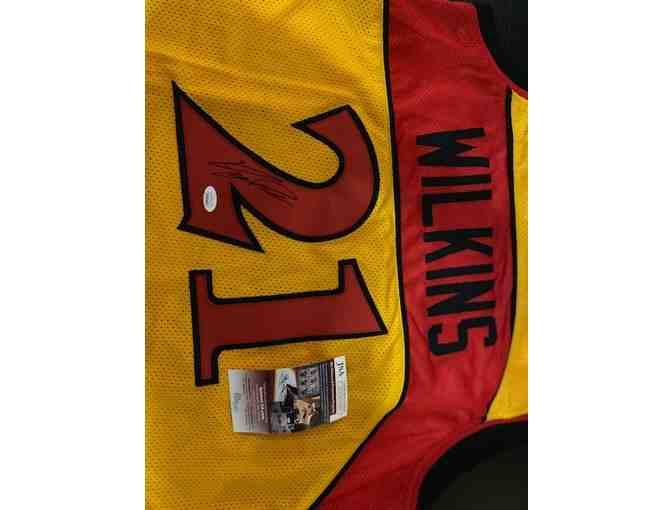 Autographed XL Atlanta Hawks Dominique Wilkins Jersey (JSA Authenticated)