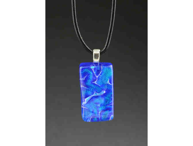 Dichroic Glass Necklace and Earrings