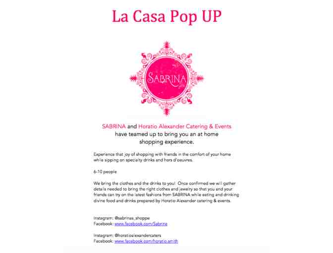 Pop Up Shopping Experience