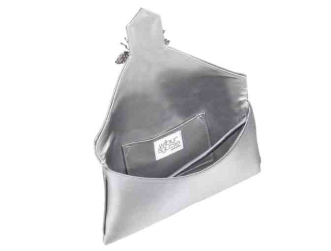 Wilbur & Gussie 'Charlie' Silver Glitter Clutch