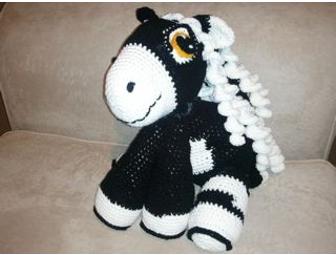 Handcrafted Black & White Draft Horse