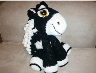 Handcrafted Black & White Draft Horse