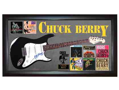 Chuck Berry Autographed Rare Frown Signed Guitar UACC RD AFTAL PSA + Display