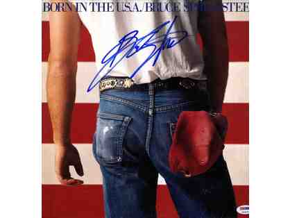 Bruce Springsteen Autographed Born In U.S.A. Album Cover PSA &Exact Video Proof