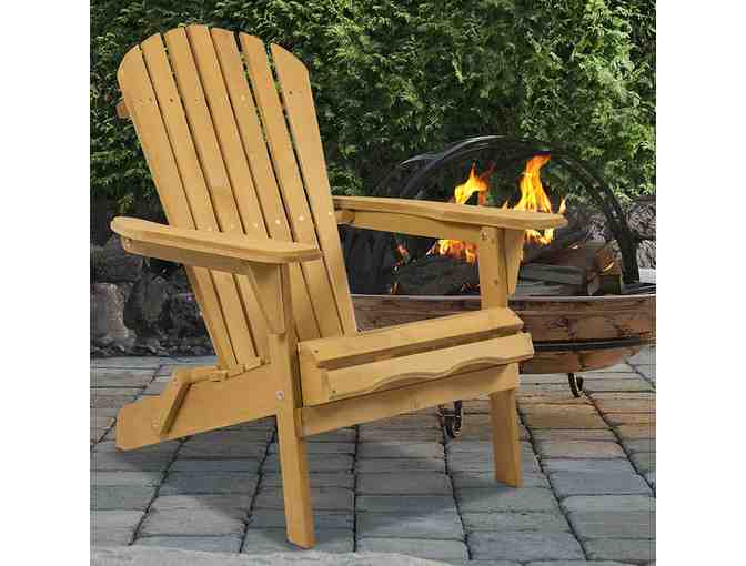 Set of  2 Adirondack Chairs, Natural Finish