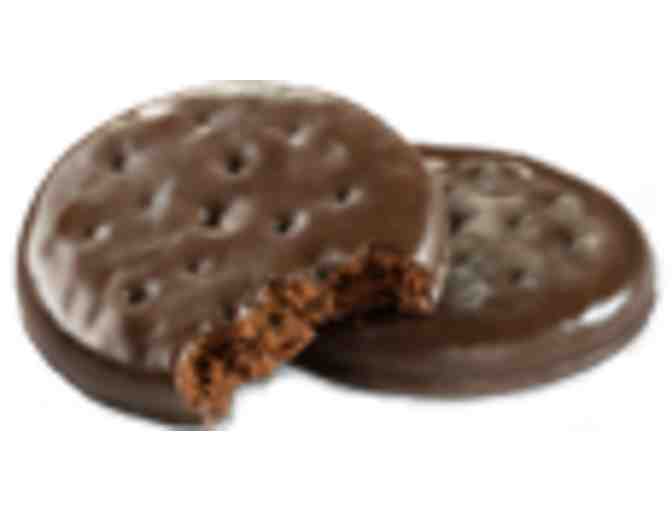 Basket of Girl Scout cookies