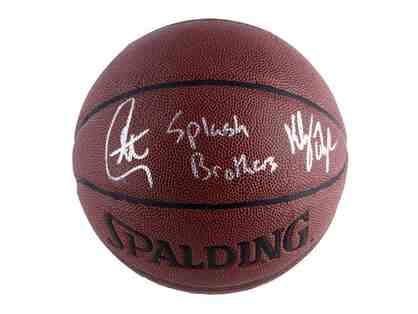 Stephen Curry Klay Thompson Autographed Basketball
