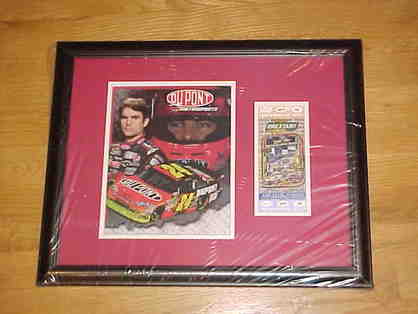 Jeff Gordon NASCAR Autographed Display