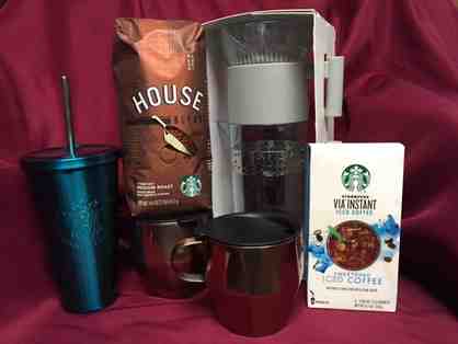 Starbucks Iced Coffee Brewer, Coffee, and Insulated Mugs