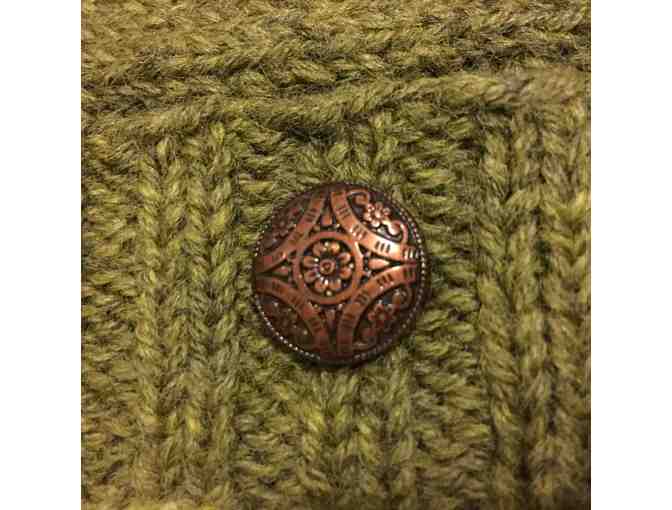 Green Cable Hand-Knit Sweater