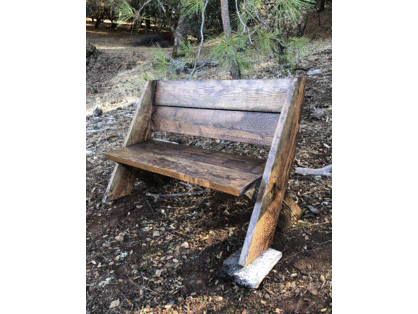 Rustic Outdoor Pine Bench