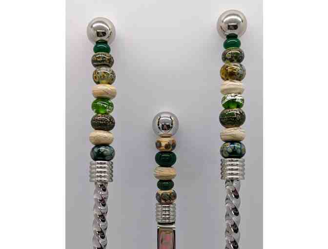 Handmade Artisan Glass Bead 3-Piece Serving Set