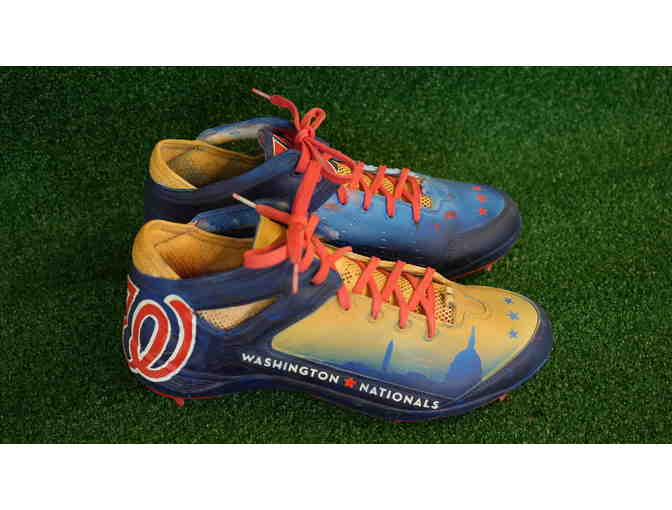 Locally Painted Cleats - 'Nationals Cleats' by Ruth Becker