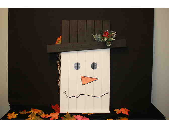 Two-sided Handmade Snowman Decor for Autumn/Winter; and a $25 Gift Card to Hobby Lobby