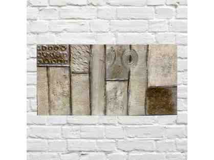 Gold and Silver Abstract set of 3 paintings (Benjamin Parker Gallery)