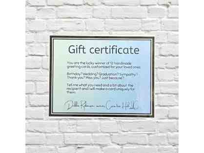 Gift Certificate by Debbie Robinson of Creative Hub LLC