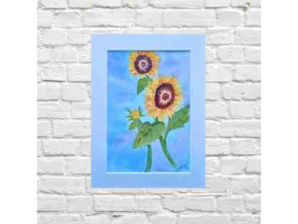 Sunflowers, Watercolor by Linda Hanrahan