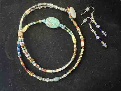 Wrap Bracelet and Earrings (Set 1) by Wendy Chase