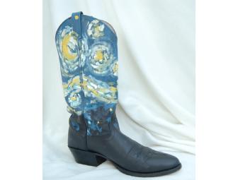'Lone Starry Night' Decorative Art Boot