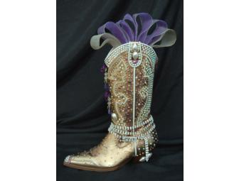 'Rhinestone Cowboy' Decorative Art Boot