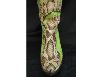 'Snake in the Grass' Decorative Art Boot