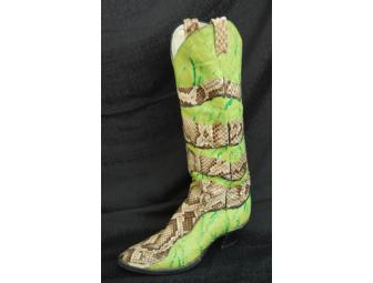 'Snake in the Grass' Decorative Art Boot