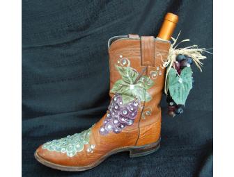 'Vino, Vidi, Vici' Decorative Art Boot