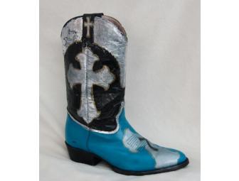 'Silver Cross' Decorative Art Boot