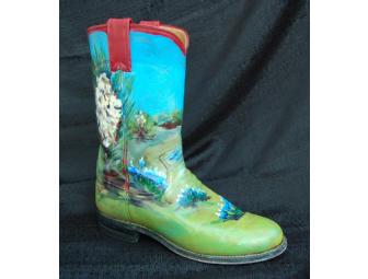 'Hill Country in the Spring' Decorative Art Boot