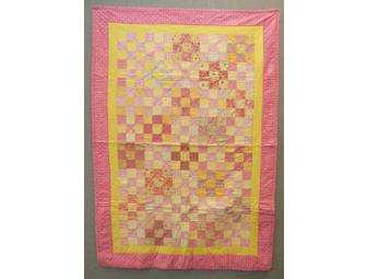 Handmade Baby or Lap Quilt in Pink