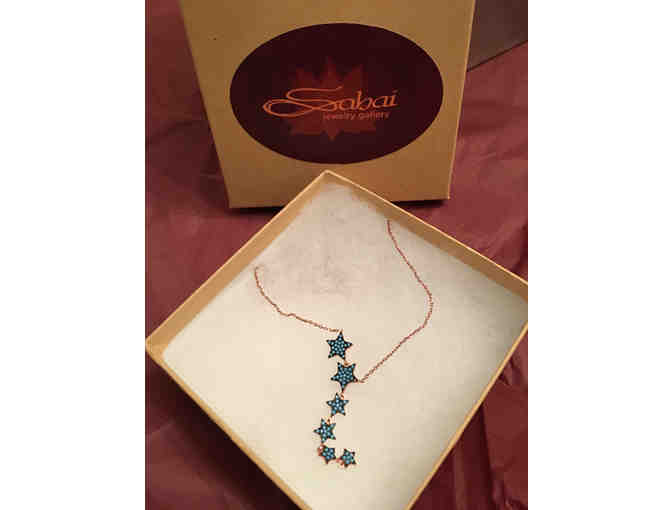 Rose Gold Vermeil Turquoise Stars Necklace