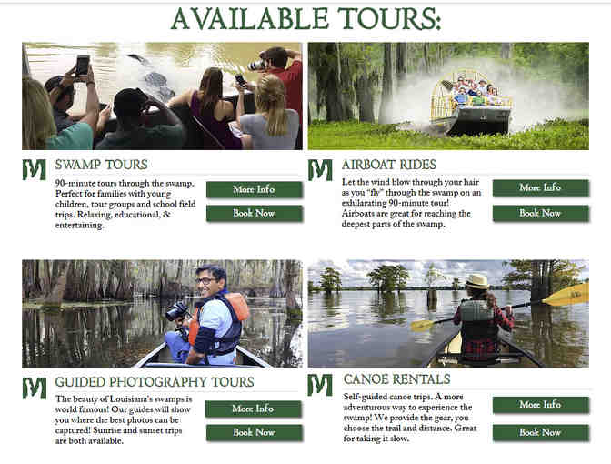 MCGEE'S SWAMP TOURS - Gift Basket with 6-Ticket Tour Package