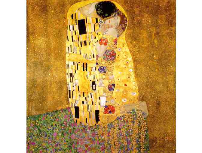 Women's 100% Luxury Silk Scarf - Gustav Klimt's Famous Painting: The Kiss