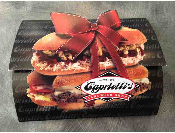 Gift certificates for FOUR 9-inch Subs at Capriotti's Sandwich Shop