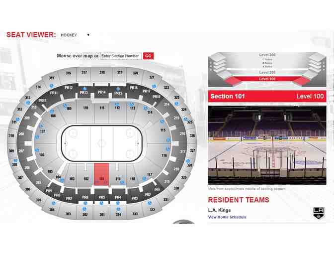 Two LA Kings Hockey Tickets with Parking and Lexus Club Passes Included
