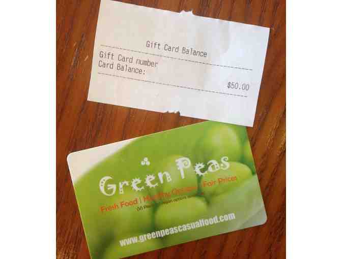 Green Peas Casual Food restaurant $50 gift card