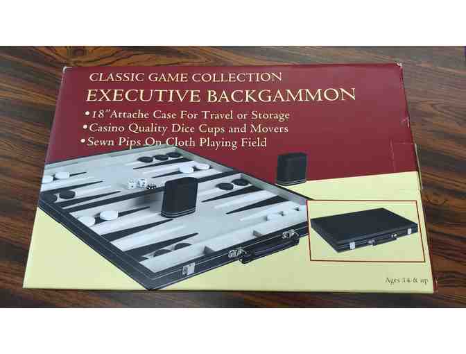Classic Games Collection 18' Attache Backgammon Set