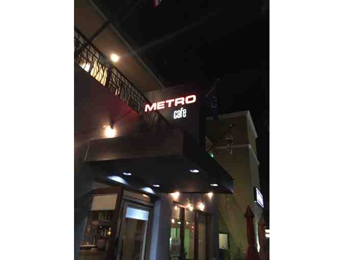 Dinner for two at the Metro Cafe in Culver City worth $50