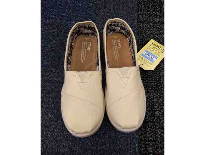 TOMS Youth Size 6 Classic Alpargata in eggshell canvas - Photo 1